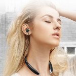 Wholesale Premium Sports Over the Neck Wireless Bluetooth Stereo Headset V8 (Rose Gold)